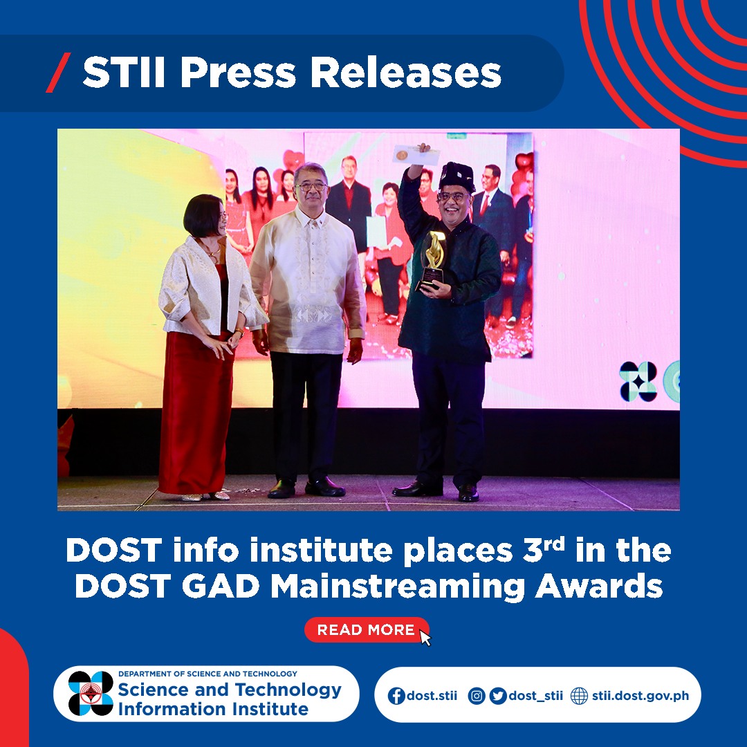 DOST info institute places 3rd in the DOST GAD Mainstreaming Awards image