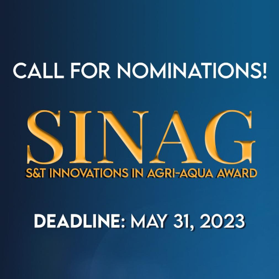 Nominations for 2023 SINAG: S&T Innovations in Agri-Aqua Award now open image